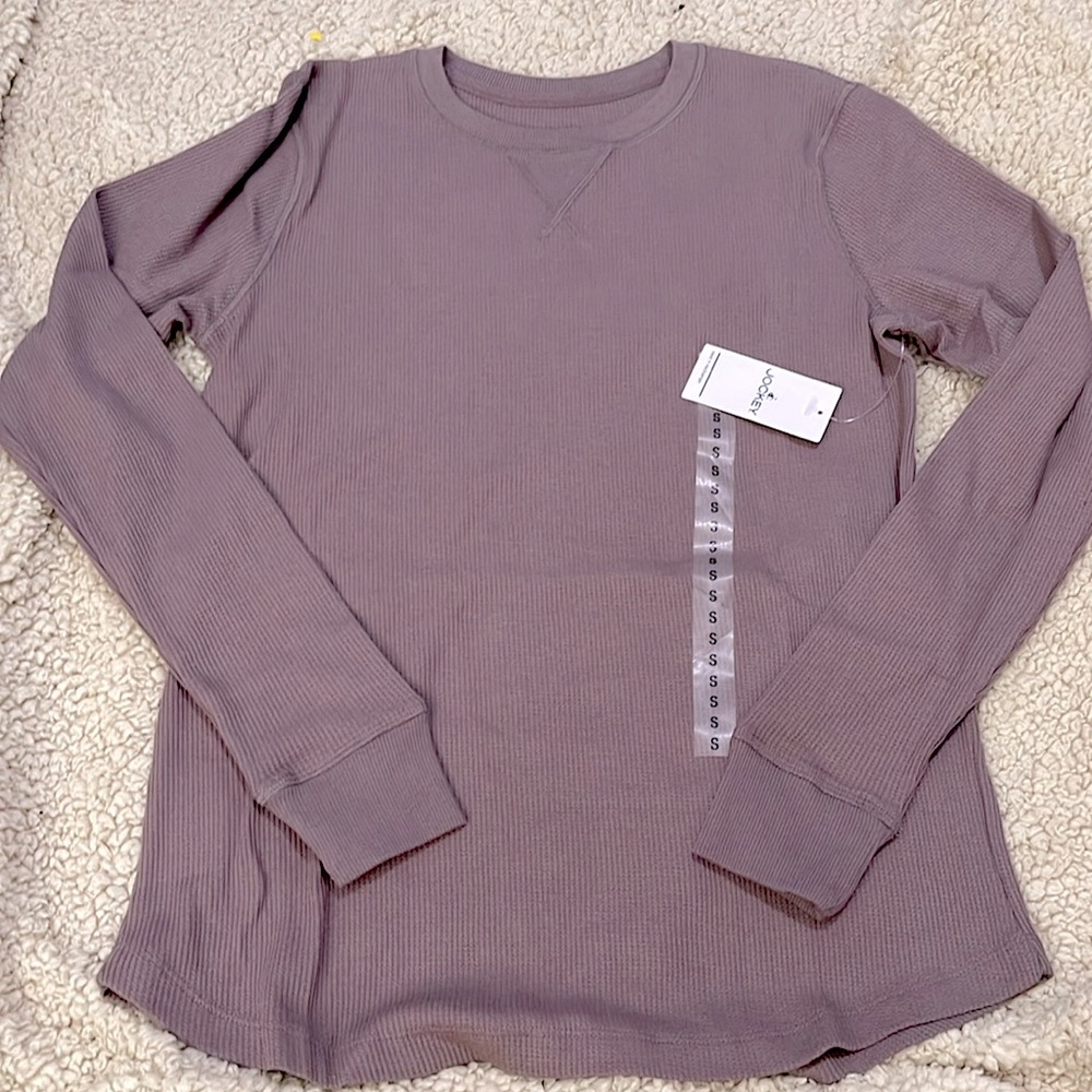 NWT- Jockey -S. Long Sleeve Waffle Crew